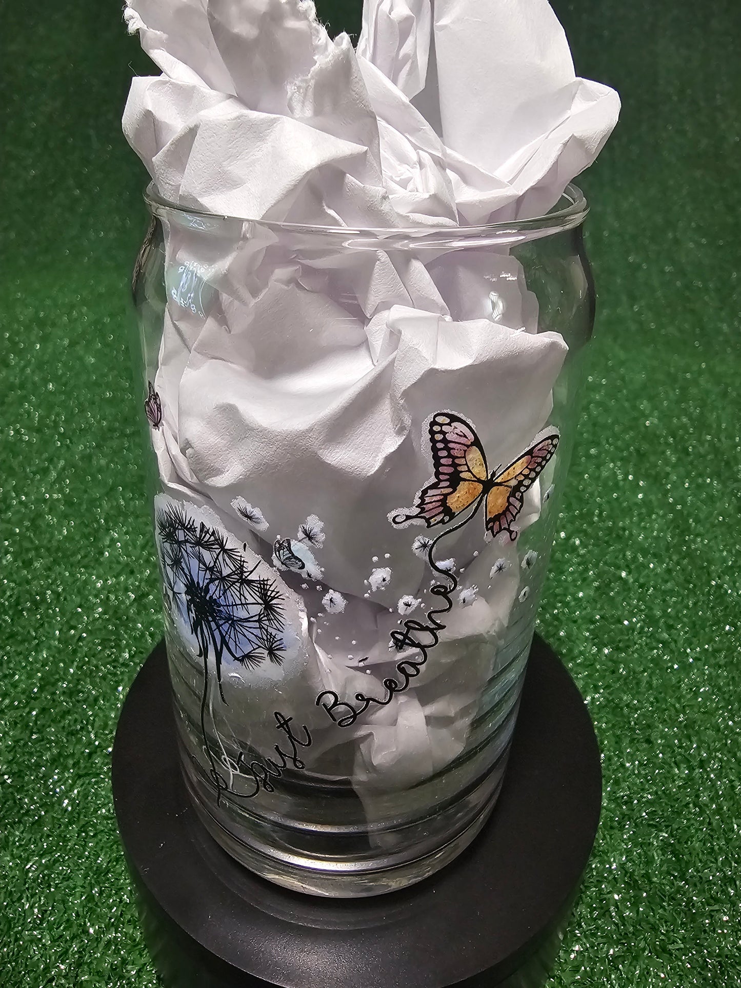 Just breathe 16oz Libby Cup with straw and Bamboo lid