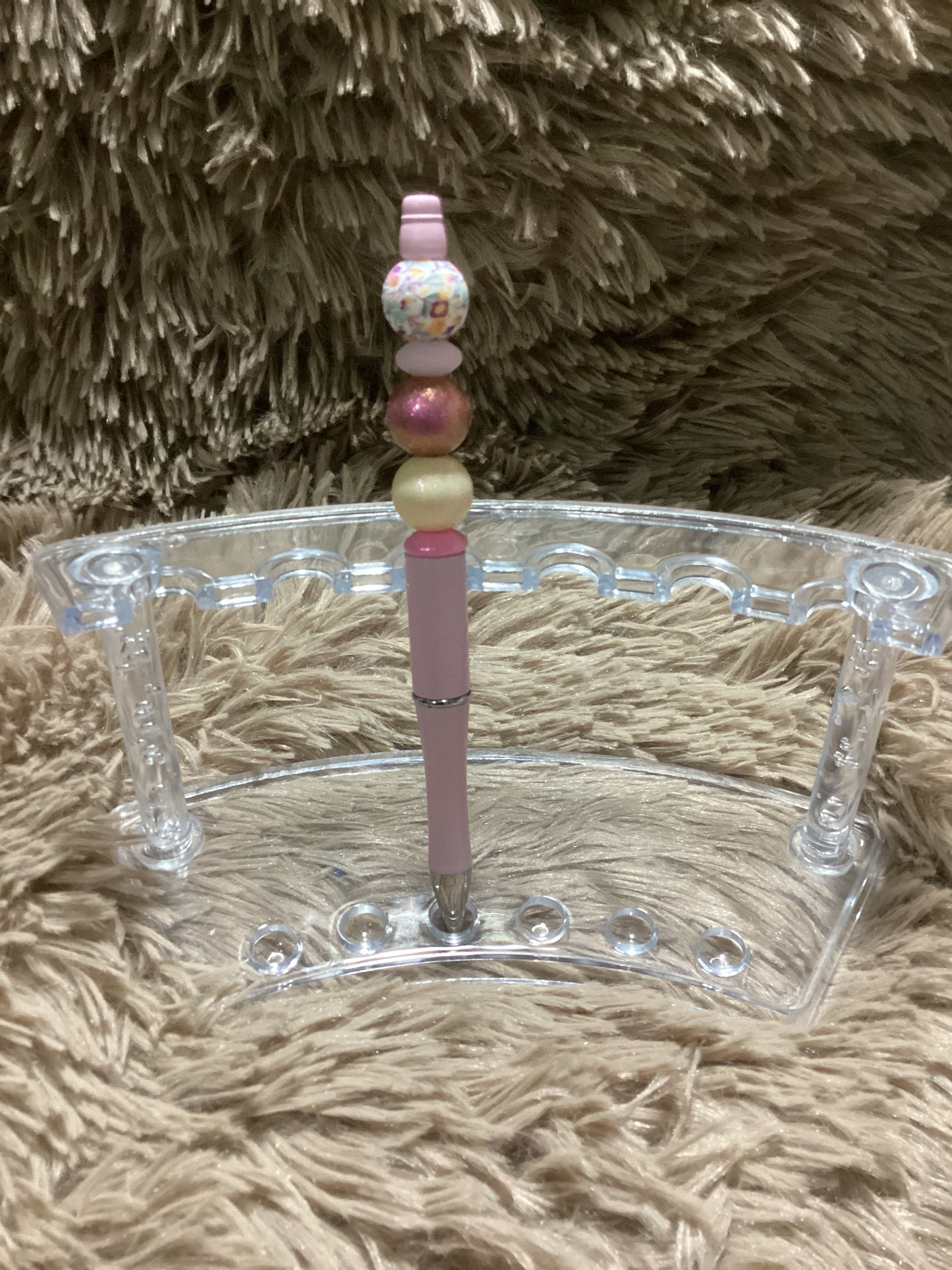 Pink beaded pen